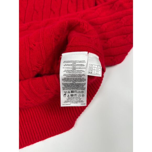 Brooks Brothers Women’s Wool Cashmere Red Cable Knit Sweater | Size Small - Picture 4 of 4